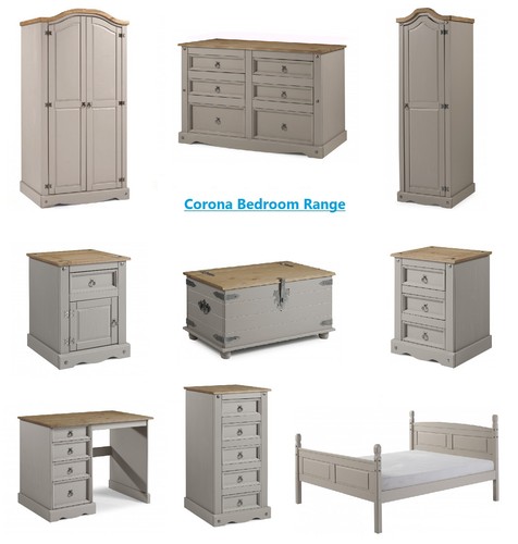 Corona bedroom furniture - bedroom, grey
