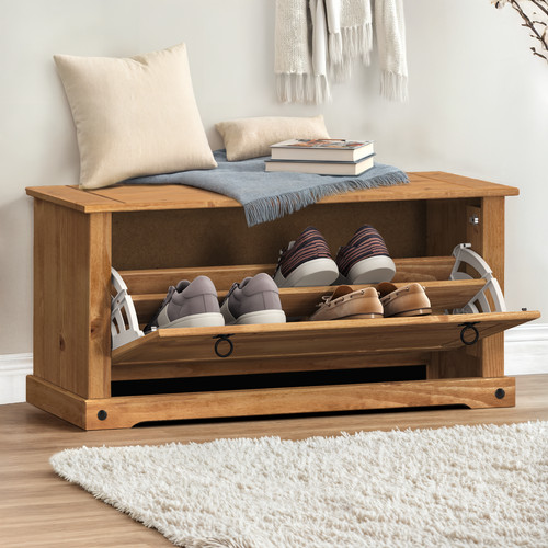 Corona shoe rack - bench, chest