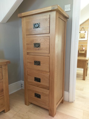 Large oak drawer chest - 5,